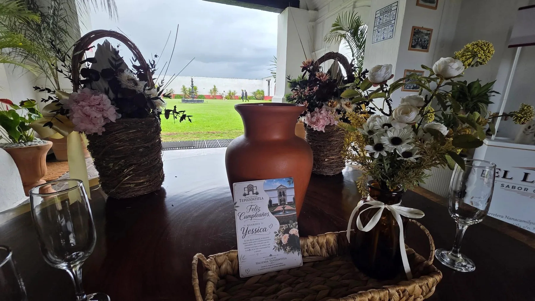 Decoración para una celebración en Hacienda Tepozontitla